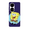 Husa compatibila cu Huawei P40 model Happy SpongeBob SquarePants, Silicon, TPU, Viceversa, Transparent, Carcasa