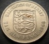 Moneda exotica 10 NEW PENCE - JERSEY, anul 1968 * cod 3259 B, Europa