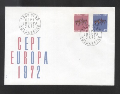 Switzerland 1972 Europa CEPT Mi.544-545 FDC UN.015 foto
