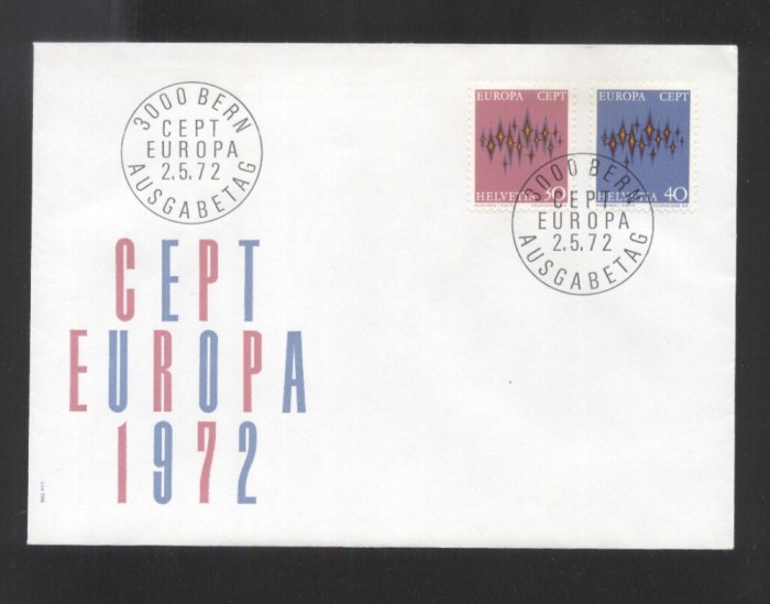 Switzerland 1972 Europa CEPT Mi.544-545 FDC UN.015