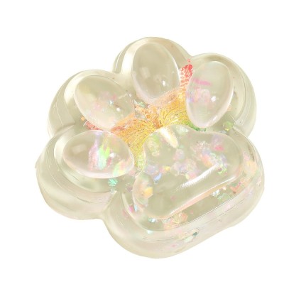 Jucarie antistres squishy, flippy, labuta de pisica pufoasa, cu revenire lenta, 7 x 6.5 cm, model fluturi, multicolor foto