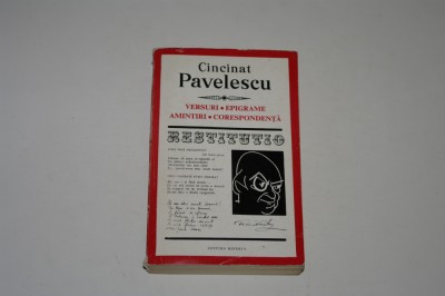 Versuri epigrame amintiri corespondenta - Cincinat Pavelescu foto
