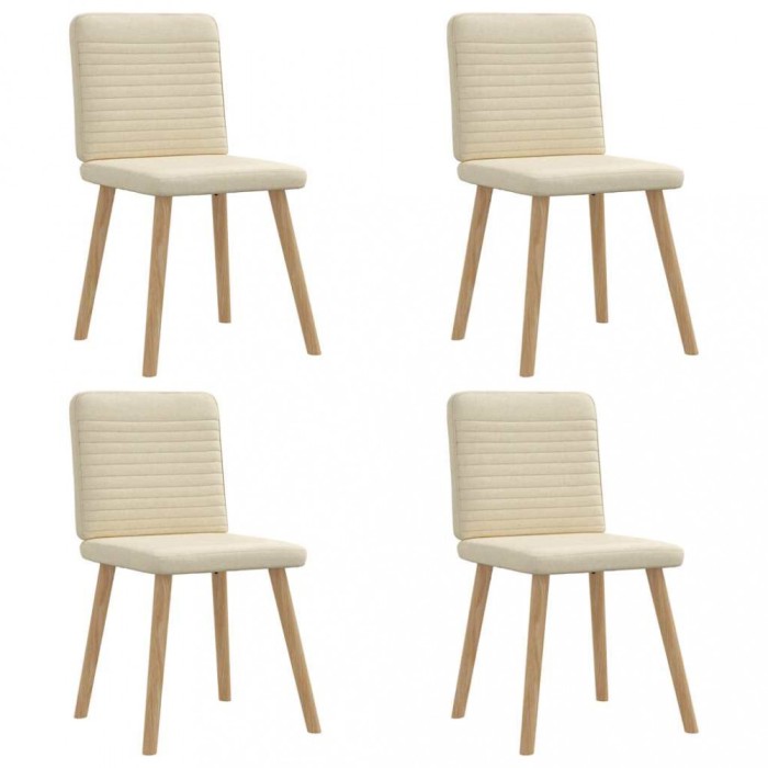vidaXL Scaune de bucătărie, 4 buc., material textil