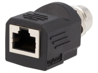 Adaptor M12 Mamă la RJ45 Soclu Ethernet 4-Pin foto