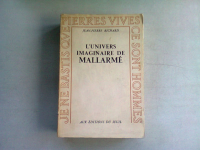 L&amp;#039;UNIVERS IMAGINAIRE DE MALLARME - JEAN PIERRE RICHARD foto