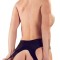 Bikini Crotchless, Latex, Negru, S-L