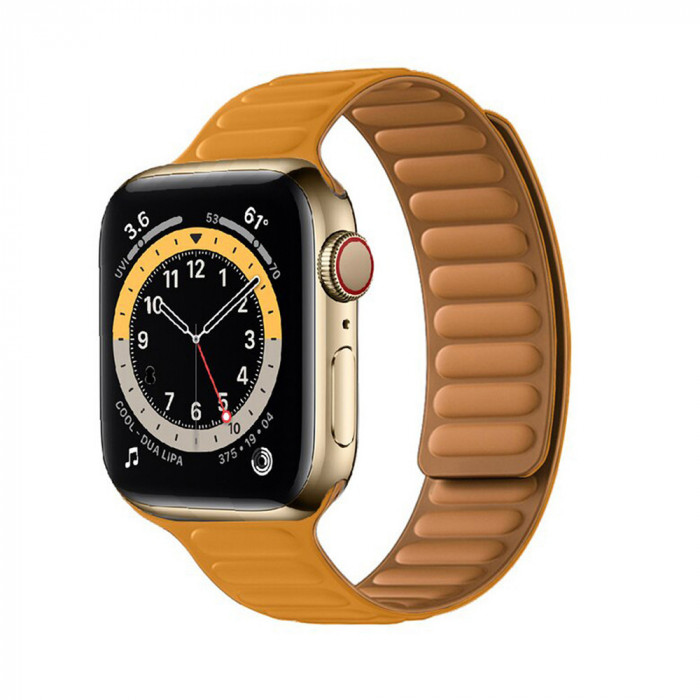 Curea dama pentru Apple Watch 1/2/3/4/5/6/7/8/SE/SE 2 (38/40/41mm) - Techsuit Watchband (W035) - Orange