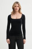G-Star bluză de catifea culoarea negru, uni, D25063-D422