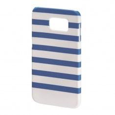 Carcasa Stripes Samsung Galaxy S6 Hama, Albastru/Alb