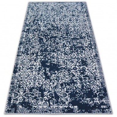 Covor Sense Micro 81260 - Vintage alb si albastru, 120x170 cm foto