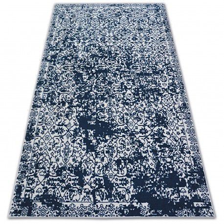 Covor Sense Micro 81260 - Vintage alb si albastru, 120x170 cm