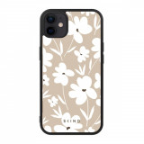 Husa iPhone 12 - Skino Flower Glam, flori bej