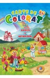 Carte de colorat Jumbo 4 cu povesti si abtibilduri