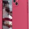 Husa silicon protectie camera cu microfibra in interior Iphone 13 Visiniu