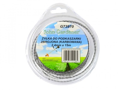 Coarda taiere pentru masini de tuns iarba, ondulata, din plastic otelit, 2.4mm x 15m foto