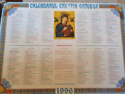 caledar ordotox anul 1996 foto