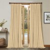 Draperie din catifea cu rejansa din bumbac tip fagure, Madison, 150x240 cm, densitate 700 g/ml, Coconut, 1 buc