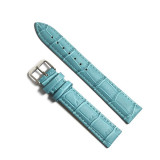 Curea de ceas Albastru Deschis cu imprimeu Crocodil - 16mm, 18mm - GR1306, Time Veranda