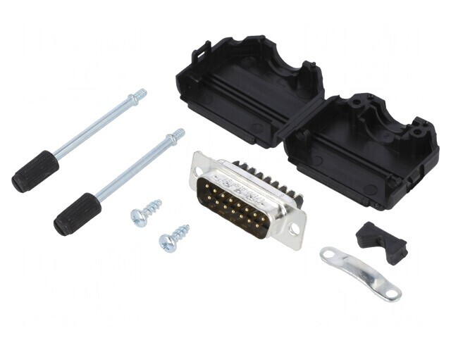 Conector D-Sub 15-Pin Tată Drept cu Terminale Șurub