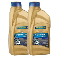 Pachet 2 litri ulei furca Ravenol Forkoil Heavy 15W foto