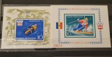 Romania MNH 1976 - JO de Iarna Innsbruck - colita dantelata si colita nedantelata - LP 902 + LP 903