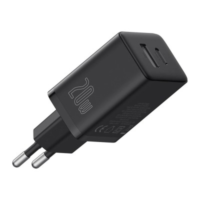 INCARCATOR RETEA Baseus Cube, Quick Charge 20W, 1 x USB Type-C Output 5V/3A, 1 x USB, negru &amp;quot;P10111403113-00&amp;quot; (timbru verde 0.18 lei) - 6932172651152 foto
