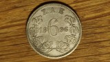 Cumpara ieftin Africa de sud ZAR - foarte rara - 6 pence 1896 argint 925 - stare foarte buna !