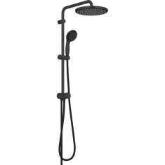 Coloana de dus Grohe Vitalio Start 250 266802430, 1/2&amp;#039;&amp;#039;, dus fix, 250 mm, 1 pulverizare, anti-calcar, mat, Negru
