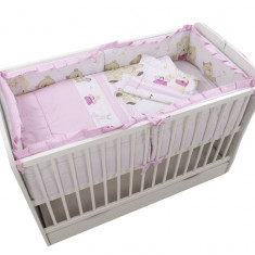 Lenjerie MyKids Teddy Play Pink M1 4+1 Piese 120x60