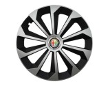 Cumpara ieftin Set 4 capace roti Fame Gri-Negru cu inel R16, pentru gama auto Alfa Romeo, Autohelix MSA