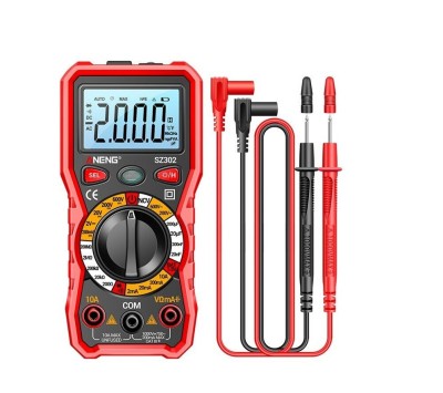 Multimetru digital ANENG SZ302, Avertizare, Masoara Curent DC/AC, Voltaj, Tensiune, Temperatura Capacitate, Continuitate, Dioda, Rezistenta foto