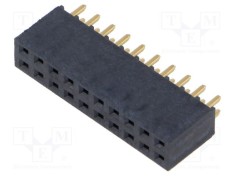 Conector şiruri pini mamă 20 PIN 2,54mm aurit THT SAMTEC