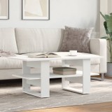 VidaXL Măsuță de cafea, alb, 102x55x42 cm, lemn prelucrat