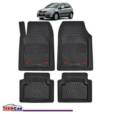 Covorase Auto TeamCar&reg; Tip Tavita Compatibile Suzuki SX4 (2006&ndash;2013) Negru Material Rezistent