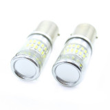 Set 2 becuri LED pentru frana Carguard, 3.5 W, 400 lm, 6000 K, filament P21/5W, Alb xenon