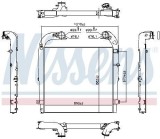 Radiator intercooler Scania G I, L, P, G, R, S - Series, P I, P, G, R, T - Series, R I, R II, S Motor G 360, G 370, G 400, G 410, G 420, G 440, G