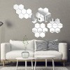 Set Oglinzi Design Hexagon - Oglinzi Decorative Acrilice Silver MyStyle Luxury Home 10 bucati/set 12-14 cm