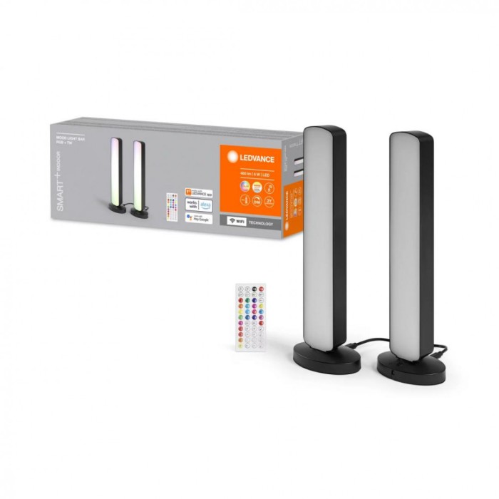 SMART WIFI MOOD LIGHT BAR RGBTW BK LEDV