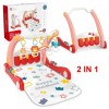 Salteluta de joaca si antemergator Ocie - 2 in 1, 0-6 luni, Alb, Textil, Oem