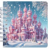 Cumpara ieftin Carnet Patrat 9.5x9.5 cm, 75 Foi Velina, Spira, Coperta Castel Roz Iarna, Editura Soapta Stelelor