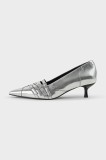 Vagabond Shoemakers stilettos de piele LYKKE culoarea argintiu, 5714-183-79
