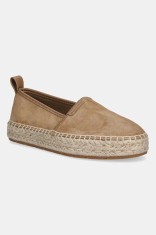 Michael Kors espadrile din piele &icirc;ntoarsă Elias culoarea bej, 42S5ELFP1S.297