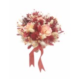 Buchet de Flori Eventissimi - Plante Uscate, Multicolor, Rosu Galben