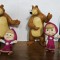 Set figurine Big Kinder Masha si Ursul Ursul inaltime 12 cm Masha inaltime 8 cm.