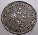 B.568 MAURITIUS COLONIE BRITANICA 1/4 QUARTER RUPEE RUPIE 1950