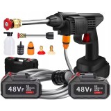 Aparat de spalat cu presiune APF, 1500W, 10000mAh, negru, set cu 2 baterii, furtun 5m