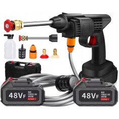 Aparat de spalat cu presiune APF, 1500W, 10000mAh, negru, set cu 2 baterii, furtun 5m