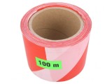 Bandă Avertizare Alb-Roșu 100m