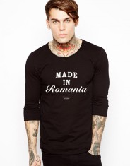Bluza neagra, barbati, Made in Romania - M
