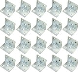 Set de 20 suporturi pentru rafturi WEIDU, metal, argintiu, 50 x 38 x 2 mm